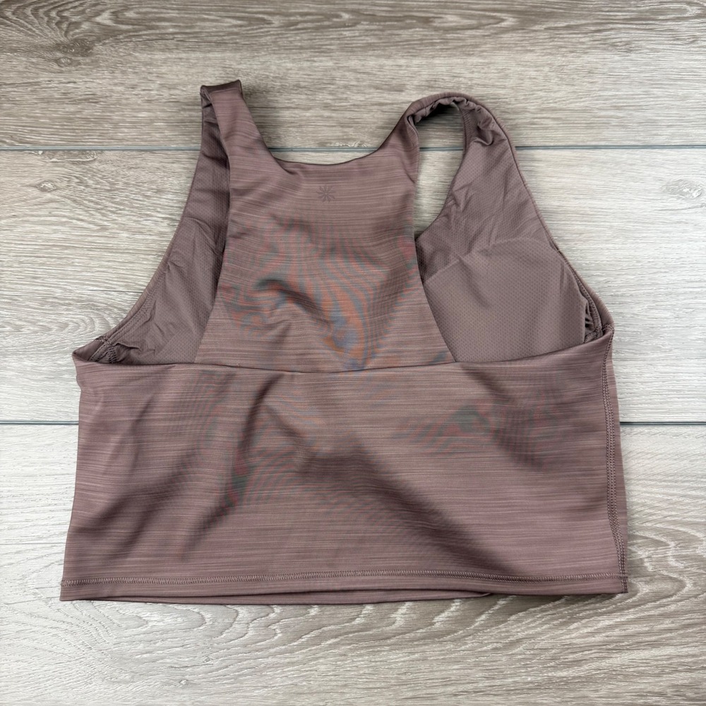 Athleta Women Active Tank Top Padded Racerback Brown Medium - Picture 5 of 8